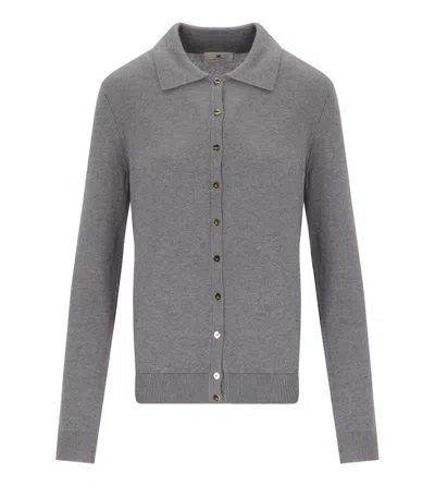 Elisabetta Franchi Grey Cardigan  In Gray