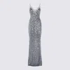 Elisabetta Franchi Knee Length Dress Featuring Bow Detail In Blue
