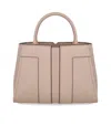 Elisabetta Franchi Structured Textured Tote Bag With Removable Strap In Grey