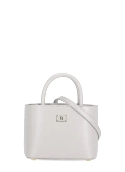 Elisabetta Franchi Grey Synthetic Leather Shopping Bag