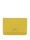 Elisabetta Franchi Groumette Chain Small Shoulder Bag In Yellow