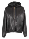 Elisabetta Franchi Half-zip Hoodie In Black