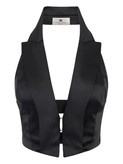 Elisabetta Franchi Halter-neck Blouse In Black