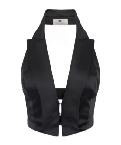 Elisabetta Franchi Halter-neck Blouse In Black