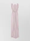 Elisabetta Franchi Red Carpet Dress Made Of Lurex Jersey Fabric With Belt