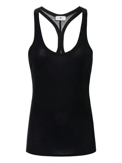 Elisabetta Franchi Halter-neck Tank Top In Black