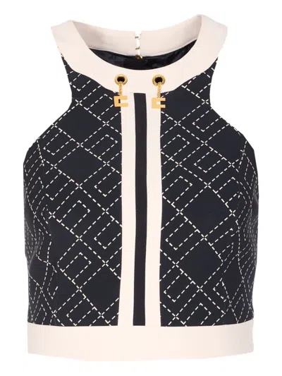 ELISABETTA FRANCHI HALTER-NECK VEST