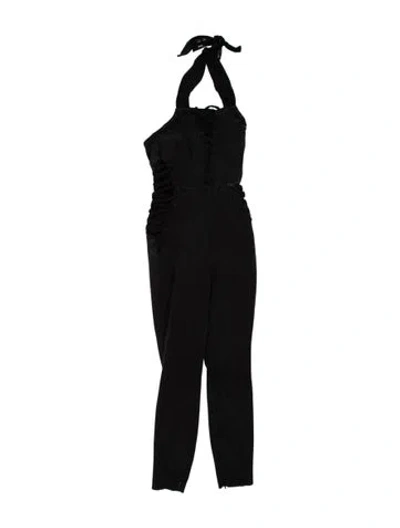 Pre-owned Elisabetta Franchi Halterneck Jumpsuit In Black