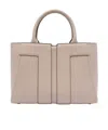 Elisabetta Franchi Structured Textured Tote Bag With Removable Strap In Nude