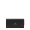 Elisabetta Franchi Black Twist-lock Fastening Detachable Chain-link Shoulder Strap In Black