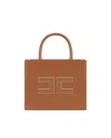 Elisabetta Franchi Borsa Tote Piccola Con Logo Marrone In Brown