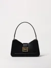 Elisabetta Franchi Logo Shoulder Bag Shoulder Bags Black In Black
