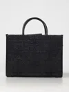 Elisabetta Franchi Monogram Jacquard Large Tote Bag In Black
