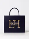 Elisabetta Franchi Logo Medium Handbag In Blue