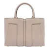 Elisabetta Franchi Structured Textured Tote Bag With Removable Strap In Grey