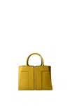 Elisabetta Franchi Medium Leather Effect Handbag In Yellow