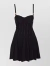 Elisabetta Franchi Heart Neck Backless Pleated Gown Dress