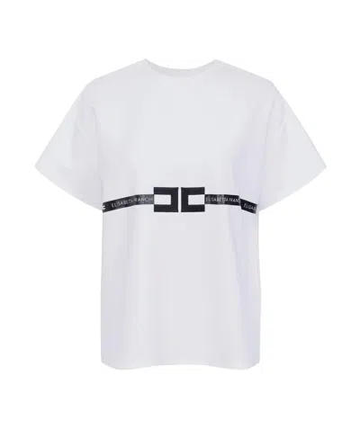 ELISABETTA FRANCHI LOGO-DETAIL SHORT-SLEEVE T-SHIRT