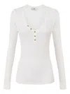 Elisabetta Franchi Henley-neck Top In White