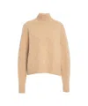Elisabetta Franchi High Collar Knitted Sweater In Neutral