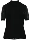 Elisabetta Franchi High-collared Top In Black