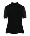 Elisabetta Franchi High-collared Top In Black
