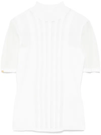 Elisabetta Franchi High-collared Top In White