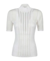 Elisabetta Franchi High-collared Top In White