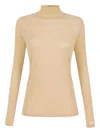 Elisabetta Franchi High-neck Button Jersey Top In Neutral