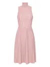 Elisabetta Franchi High-neck Midi Dress In Multi