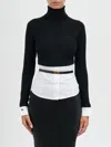 Elisabetta Franchi High Neck Shirt In Black