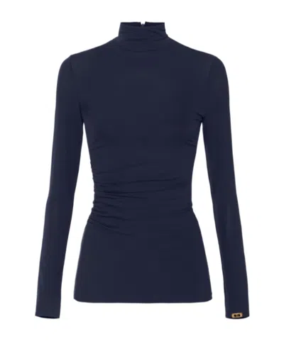 Elisabetta Franchi High-neck Sweater In Black