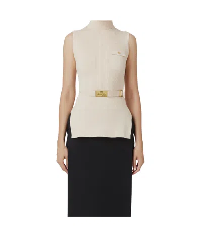Elisabetta Franchi High-neck Sweater In Black