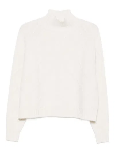 Elisabetta Franchi High-neck Sweater In White