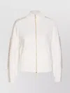 Elisabetta Franchi High Neck Zip Sweatshirt Pockets