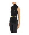 Elisabetta Franchi High-necked Top In Black