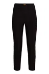 Elisabetta Franchi High-rise Cotton Trousers In Black