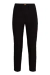 Elisabetta Franchi High-rise Cotton Trousers In Black