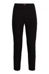 Elisabetta Franchi High-rise Cotton Trousers In Black