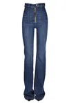 Elisabetta Franchi High Rise Jeans In Blue