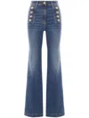 Elisabetta Franchi High-rise Straight Leg Jeans In Blue