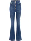 Elisabetta Franchi High-waisted Flared Denim Jeans In Blue