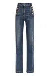 Elisabetta Franchi High-rise Straight Leg Jeans In Denim