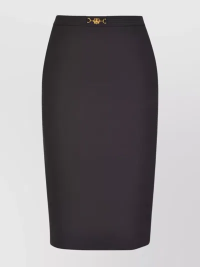 ELISABETTA FRANCHI HIGH WAIST BACK SLIT KNEE-LENGTH SKIRTS
