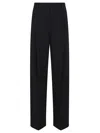 Elisabetta Franchi High Waist Black Trousers With Front Pleating And Dart Details In Black