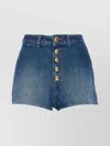 Elisabetta Franchi High Waist Denim Shorts With Button Detailing