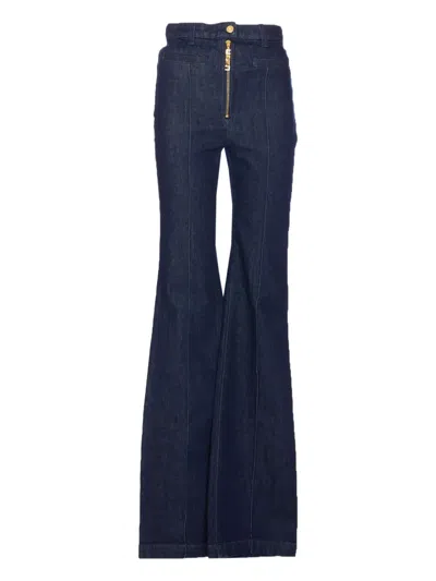 ELISABETTA FRANCHI HIGH-WAIST FLARED JEANS