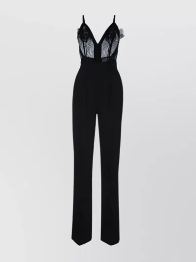 ELISABETTA FRANCHI HIGH WAIST LACE JUMPSUIT