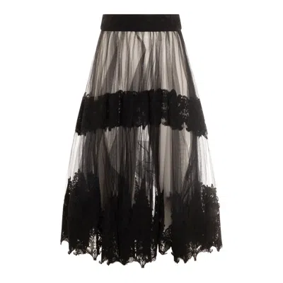 Elisabetta Franchi High-waisted Skirt In Black