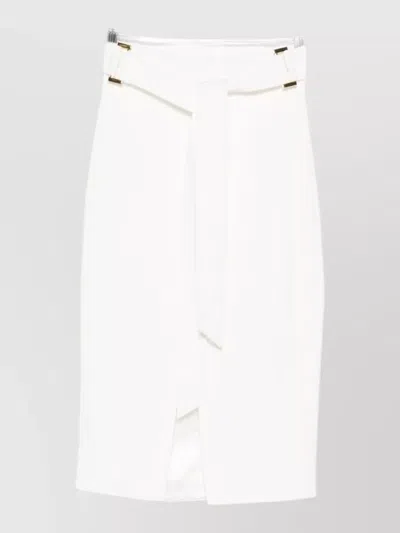 Elisabetta Franchi Ami Paris Ami De Coeur Turtleneck Sweater In White